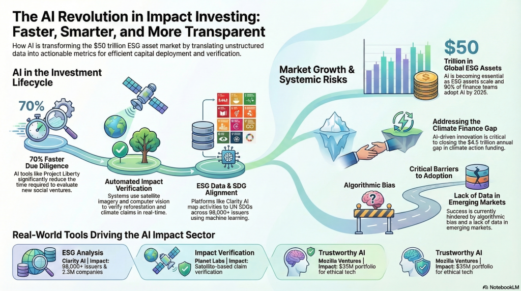 ai transforming impact investing infographic