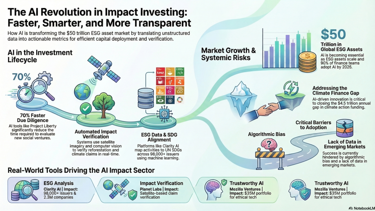 ai transforming impact investing infographic