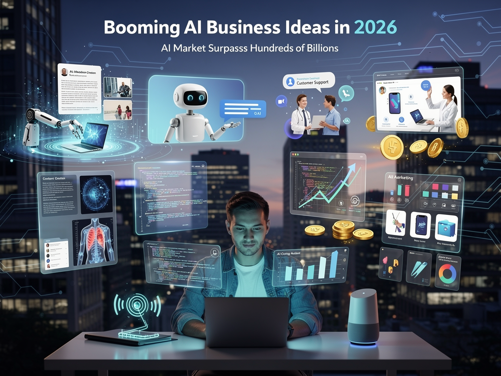 Featured image for AI Business Ideas: 10 Profitable Opportunities for 2026